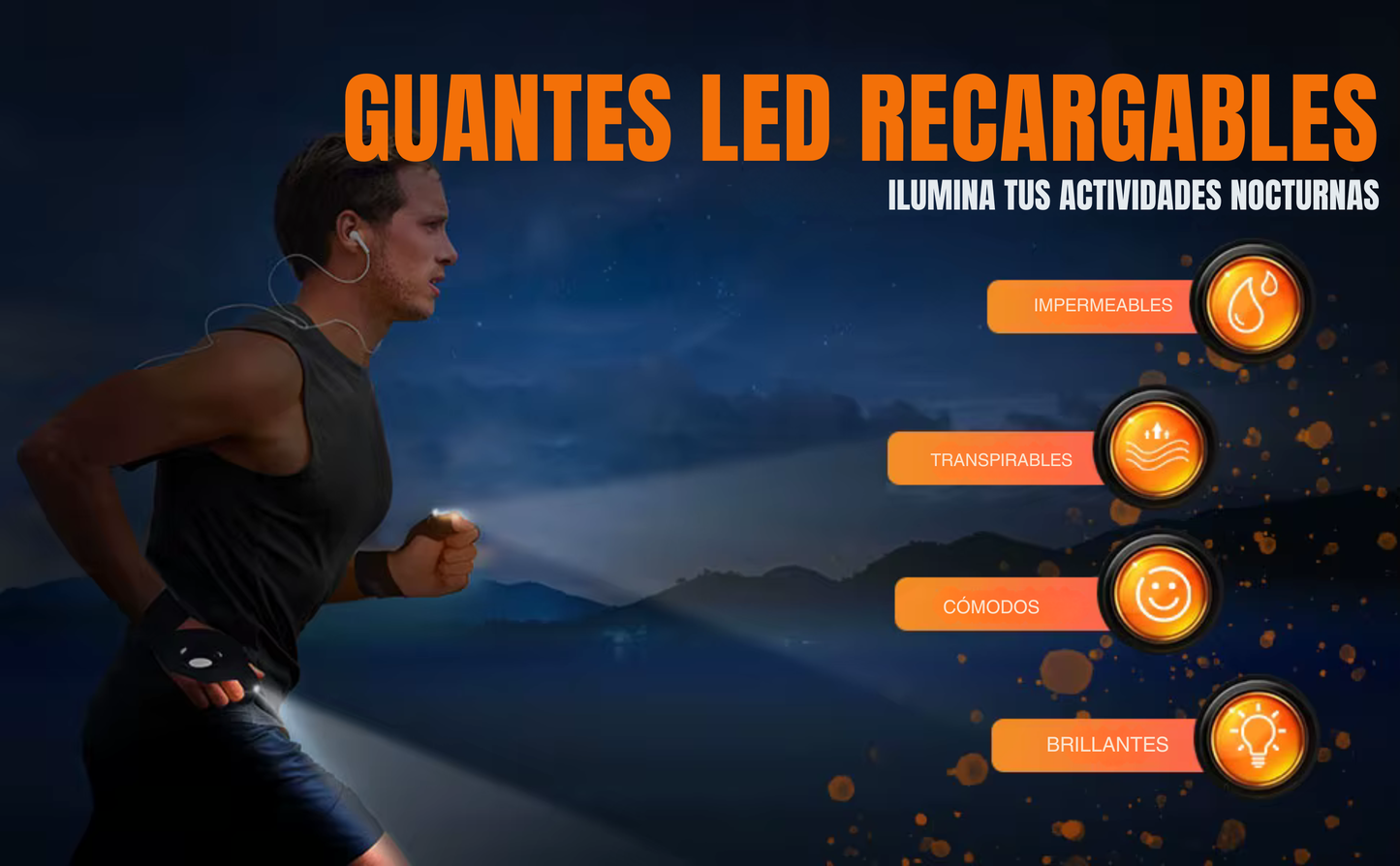 Guante Led Recargable