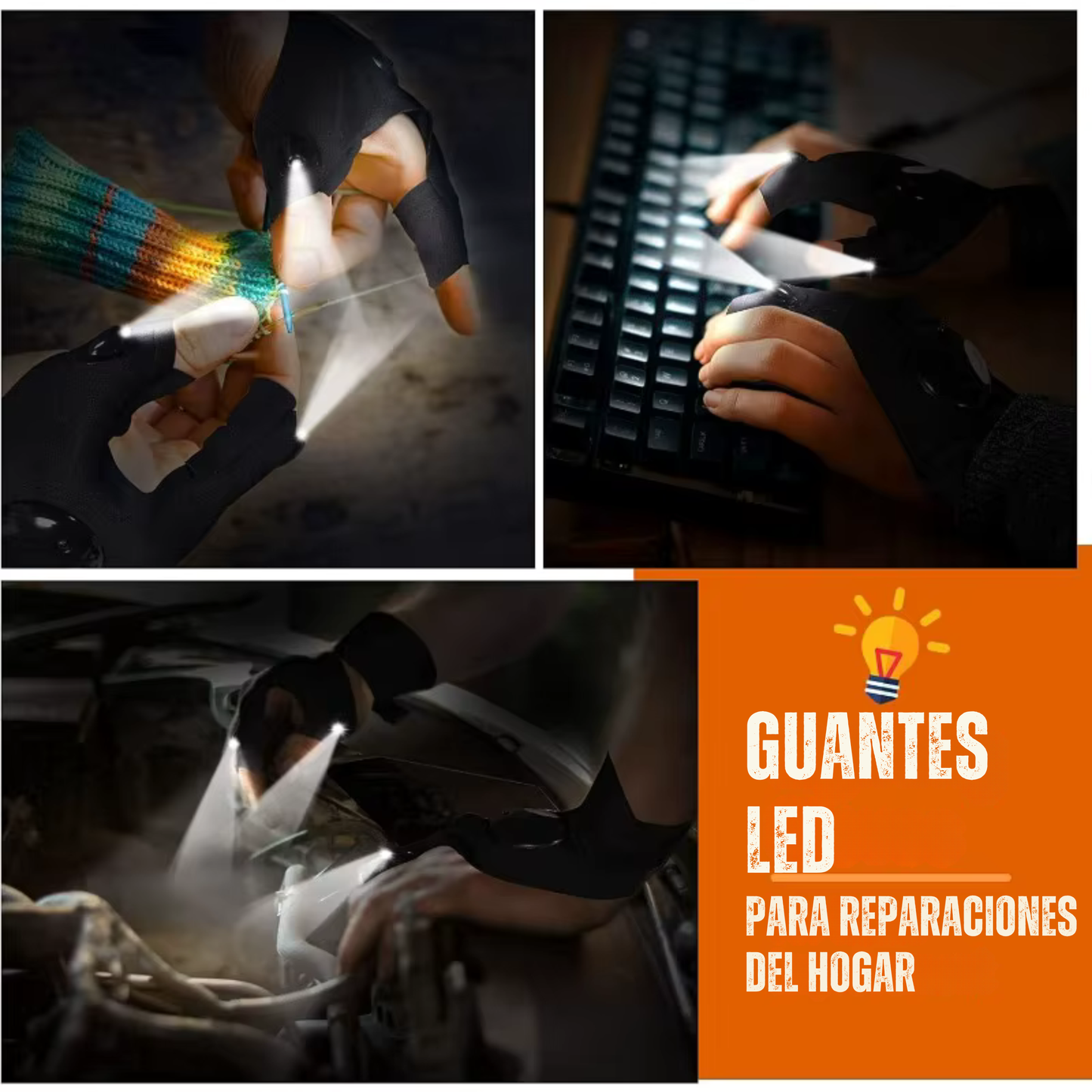 Guante Led Recargable